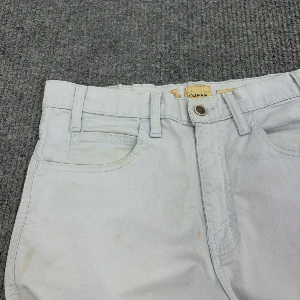 Todd Oldham Jeans Pants Men 31x34 Light Blue Cotton Spandex Stretch Straight Leg